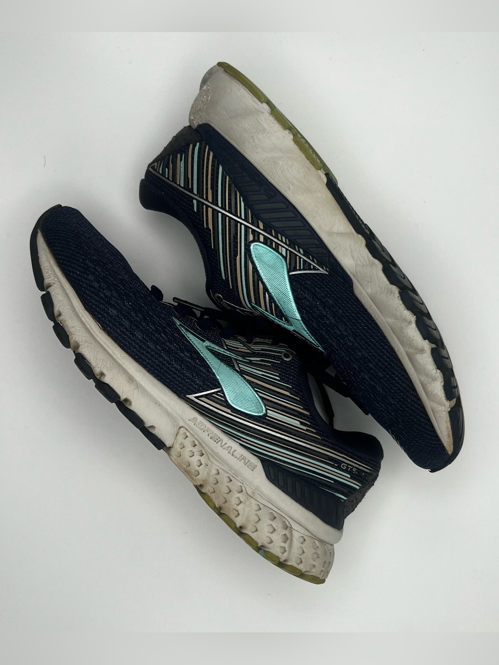 Brooks Adrenaline GTS 19 Women’s Running Shoes Navy Blue Aqua US 6.5 Wide D